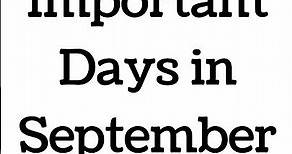 September 2023: Full List of important National and International Days | Special days in Sept- 2023