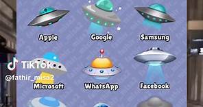 🛸 Flying Saucer/UFO emoji Across Different Platforms! #emoji #fathir_misa2 #🛸