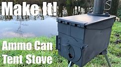 Ammo Can Wood Burning Tent Stove. Make a Tent Heater for Winter Camping.