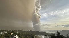 Volcano erupts near Manila