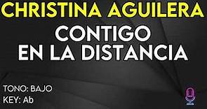 Christina Aguilera - Contigo En La Distancia - Karaoke Instrumental - Bajo
