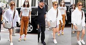 Jennifer Lopez And Ben Affleck Daughter Violet Family Celebrate 50th Birthday in New York City.
