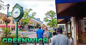 Walking WEALTHY NYC Suburb of Downtown Greenwich, CT (September 18, 2021)