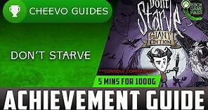 Don't Starve - Achievement Guide **1000G IN 5 MINUTES W/ CONSOLE COMMANDS** (Xbox Game Pass PC)