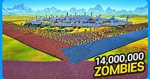 14 MILLION ZOMBIES vs Humanity's Fort - Ultimate Epic Battle Simulator 2 UEBS 2 (4K)