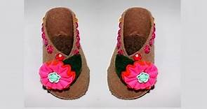 DIY/Tutorial:Pantofole Bimba Fatti a mano / Slippers Baby Handmade / Zapatos de Bebé hechos a mano