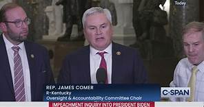 Reps. Comer and Jordan News Conference After Impeachment Inquiry Vote