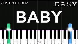 Justin Bieber - Baby ft. Ludacris | EASY Piano Tutorial