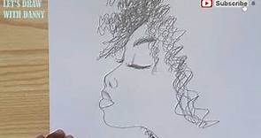 How to draw black Afro girl face , how to draw African-American girl , how to draw black girl face