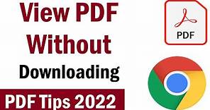 How To View PDF Without Downloading in Google Chrome | How To Enable Chrome PDF Viewer