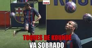Los primeros toques de Koundé como jugador del Barcelona MARCA