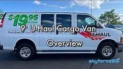 9' U-Haul Cargo Van Overview - Exterior, Interior, Driving