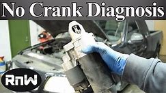 How to Diagnose a No Crank No Start Issue - Nothing or only a Click When the Key is Turned