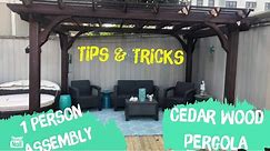 Backyard deck cedar pergola assembly with tips and tricks! Sams club Backyard discovery Somerville