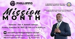 Phillippo Baptist Church Sunday Service: September 24, 2023