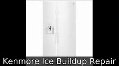 Kenmore Refridgerator Freeze Ice Buildup Fix Repair