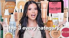 Top 3 favorites in EVERY makeup category! (Drugstore/Affordable Makeup Edition)