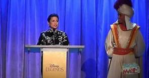 Lea Salonga (singing voices of Jasmine, Mulan) accepts Disney Legends award at the 2011 D23 Expo