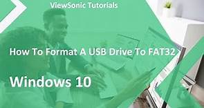 Instructional Video | How To Format A USB Drive To FAT32 In Windows 10 (2020)