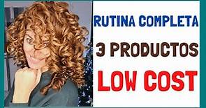 RUTINA COMPLETA de cabello rizado con SÓLO 3 productos LOW COST