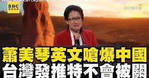 蕭美琴流利英文演說嗆爆中國！「在台灣發推特不會被關」全場熱烈歡呼 #副總統經典回顧 @newsebc
