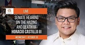 LIVE: Senate hearing on death of hazing victim Horacio Castillo III