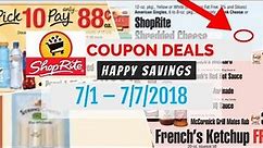 Shoprite Coupon Deals July 1 - 7, 2018 Weekly Ad