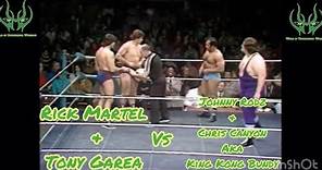 Johnny Rodz & Chris Canyon aka King Kong Bundy vs Rick Martel & Tony Garea (TV 3/21/81)