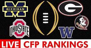 College Football Playoff Top 25 Rankings - Oct. 31 Rankings