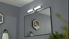 ZUZITO 24 inch LED Vanity Lights Bar Nickel Bathroom Lighting Fixtures Over Mirror 18W Cool White Light 6000K