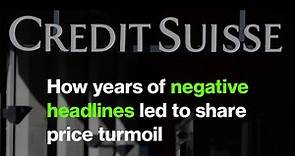 WATCH: This report examines how years of negative news landed Credit Suisse in turmoil.