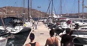 Sailing experience - harbour Serifos (Cyclades) in strong meltemi gusts