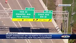 Court Avenue exit on I-65 North to close for two weeks to install new tolling equipment