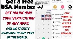 Get Unlimited USA Numbers For Calling & For SMS Service| Verify Any Online Account Via SMS|