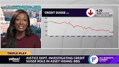 Credit Suisse stock falls amid Justice Department investigation