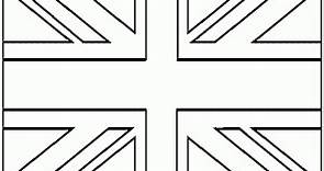 Bandera del Reino Unido para colorear, pintar e imprimir