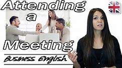 Attending a Meeting in English - Useful Phrases for Meetings - Business English