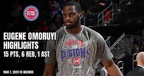 Eugene Omoruyi (15 PTS, 6 REB, 1 AST) Pistons Highlights vs Wizards: All Possessions (3/7/23)