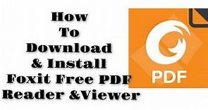 How to Download and Install Foxit Reader in windows 7/10 || Foxit Free PDF Reader &viewer#Humskills