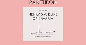 Henry XV, Duke of Bavaria Biography - 14th-century Bavarian nobleman
