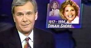 Dinah Shore's Death, NBC Nightly News