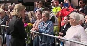 Prince Edward and Countess Sophie greet well-wishers in Manchester