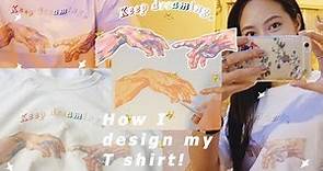 我設計T Shirt的簡單方法！怎樣自己印衣服？ How I design my T Shirt｜OnKi