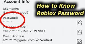 How to Know Your Roblox Password When You Logged in