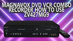 HOW TO TRANSFER VHS TO DVD USING A COMBO RECORDER / PRODUCT DEMO MAGNAVOX 1080p HDMI ZV427MG9
