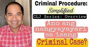 CRIMINAL CASE: ITS STAGES AND PROCEDURE
