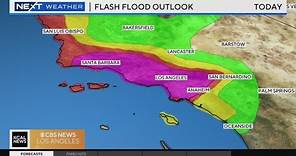 NWS issues "rare" flash flood outlook from Santa Barbara to Los Angeles