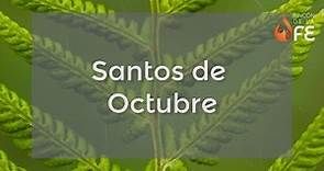 Santoral de octubre - Calendario santoral católico
