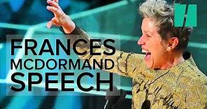 Frances McDormand Wins The Oscars With Speech