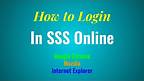 How to Login and Check SSS contribution online using IE, Mozilla and Chrome